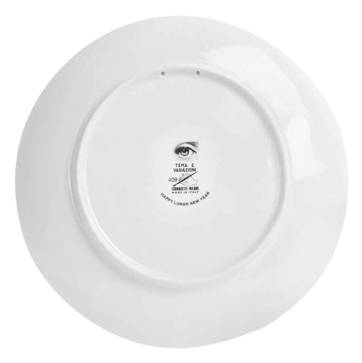 Fornasetti Wall Plate T&V 409 gold - Milk Concept Boutique