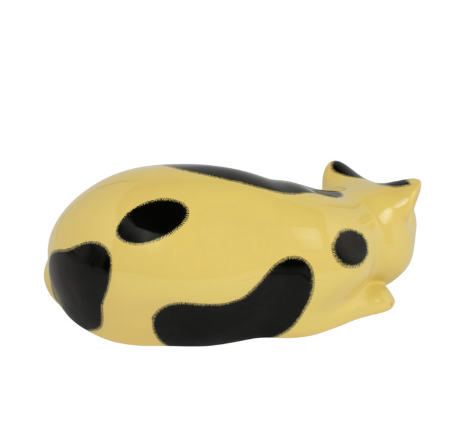 Fornasetti ceramic Cat Macchiato on yellow - Milk Concept Boutique