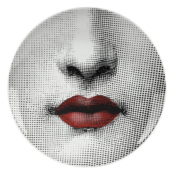 Fornasetti  Wall Plate T&V 397 red lips - Milk Concept Boutique