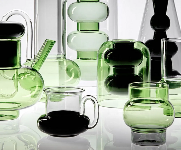 BUMP TALL GLASSES GREEN X 2 Tom Dixon. - Milk Concept Boutique