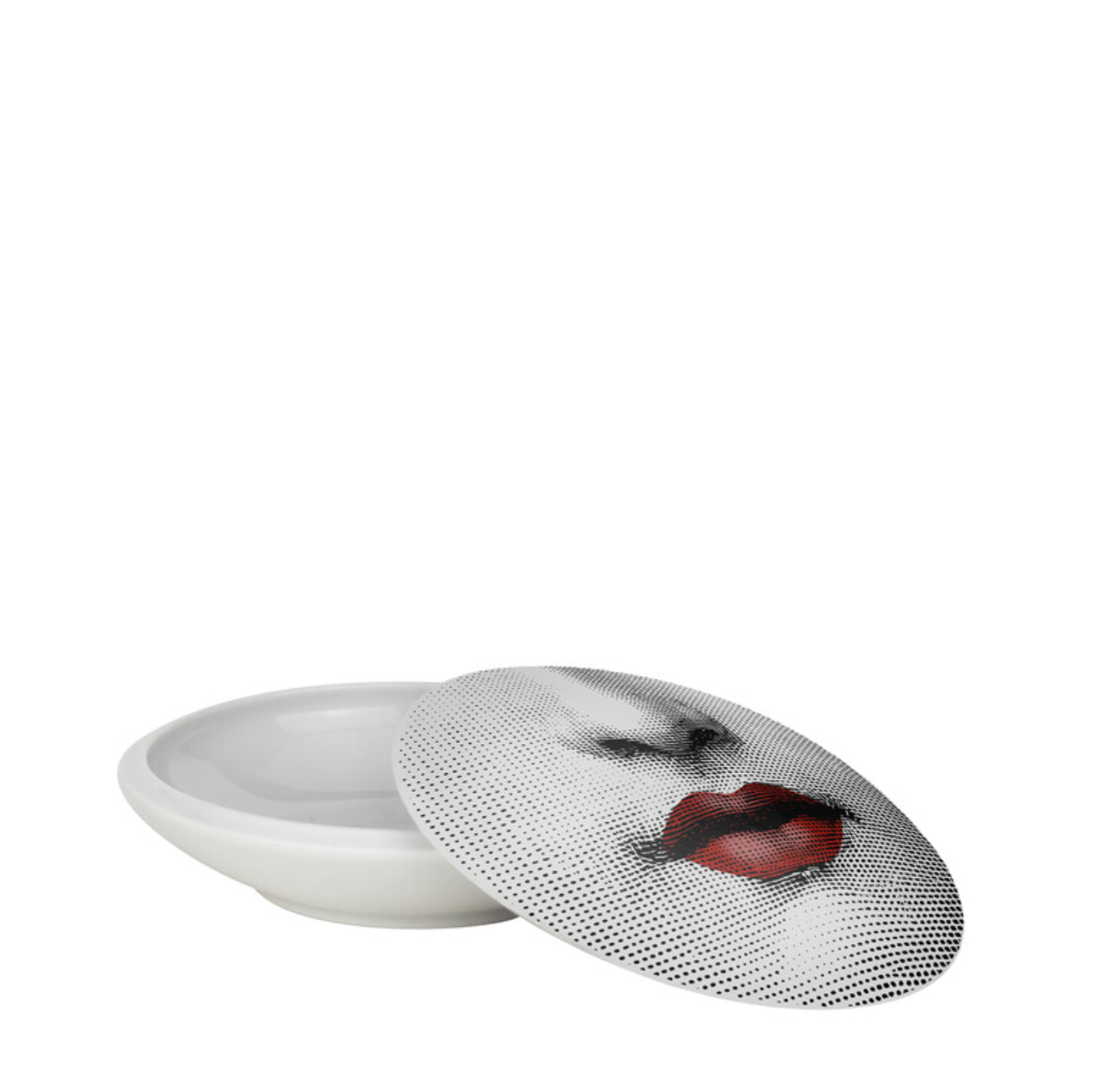 Fornasetti Round box Tema e Variazioni n°397 red/black/white - Milk Concept Boutique