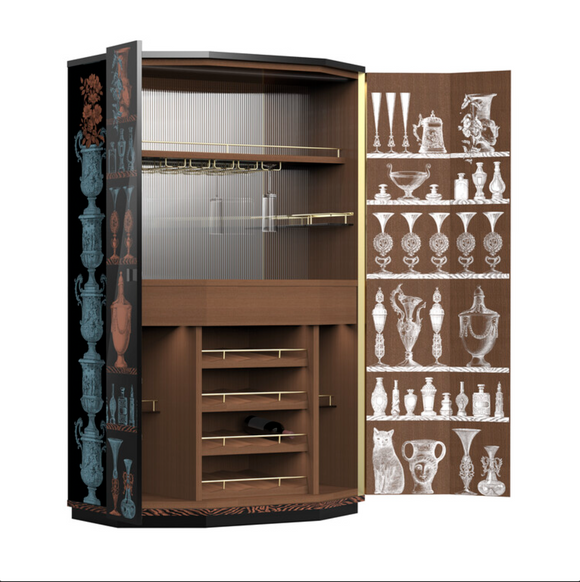 Polyhedric curved bar cabinet Vasi - Milk Concept Boutique