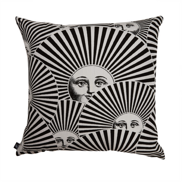Fornasetti Outdoor cushion 60x60cm Soli a Ventaglio black/white