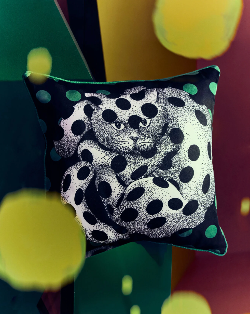 Fornasetti Silk Cushion High Fidelity 45x45cm - Milk Concept Boutique