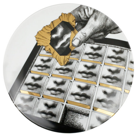 Fornasetti Wall Plate T&V 362 gold - Milk Concept Boutique