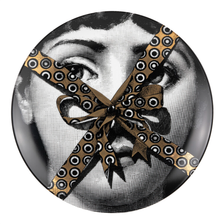 Fornasetti wall plate T&V 379 Gold - Milk Concept Boutique
