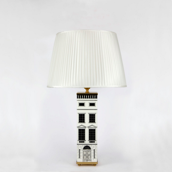 Fornasetti Square Architettura lamp base black/white - Milk Concept Boutique