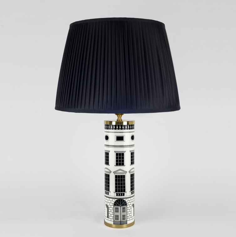 Fornasetti Conical pleated lampshade black - Milk Concept Boutique