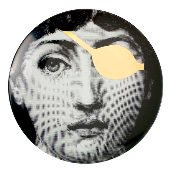 Fornasetti Wall Plate T&V 8 gold - Milk Concept Boutique