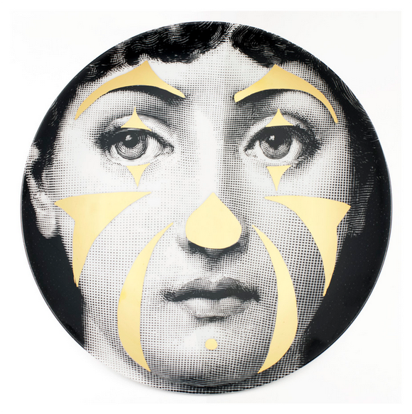 Fornasetti Wall Plate T&V 122 gold - Milk Concept Boutique