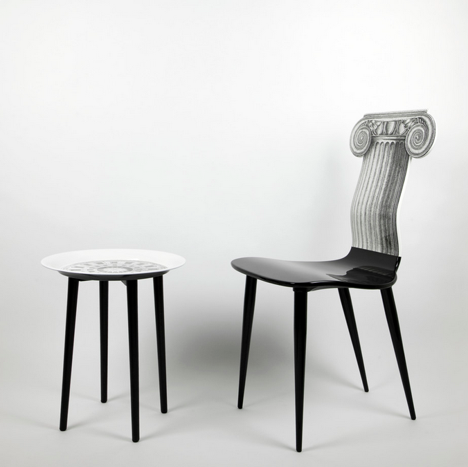 Fornasetti Tray ø40 Keyhole on red - Milk Concept Boutique