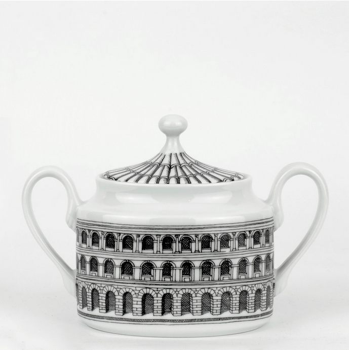Fornasetti Sugar bowl Architettura black/white - Milk Concept Boutique