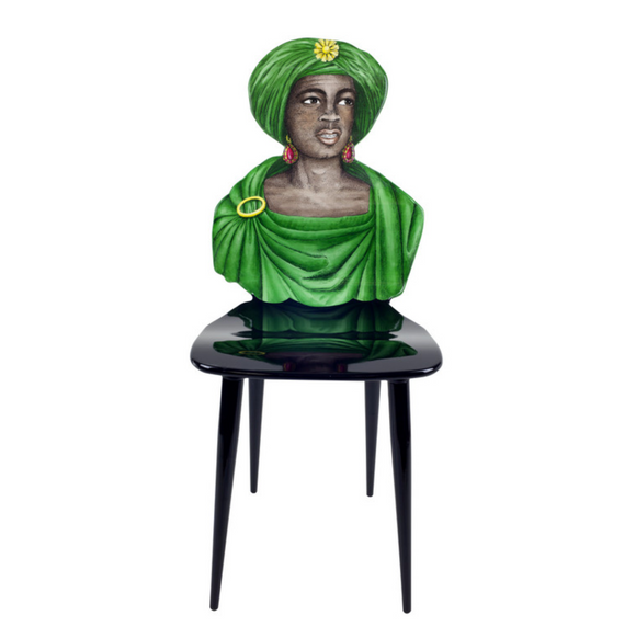 Fornasetti Chair Moro red or green - Milk Concept Boutique