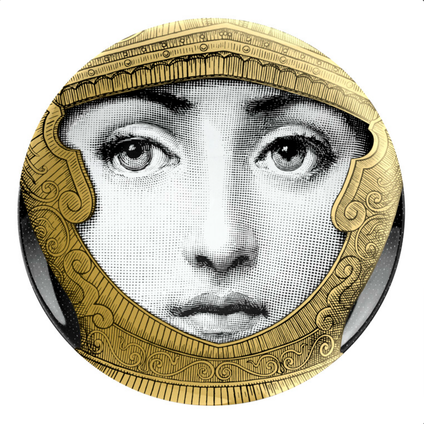 Fornasetti wall plate T&V 95 gold - Milk Concept Boutique