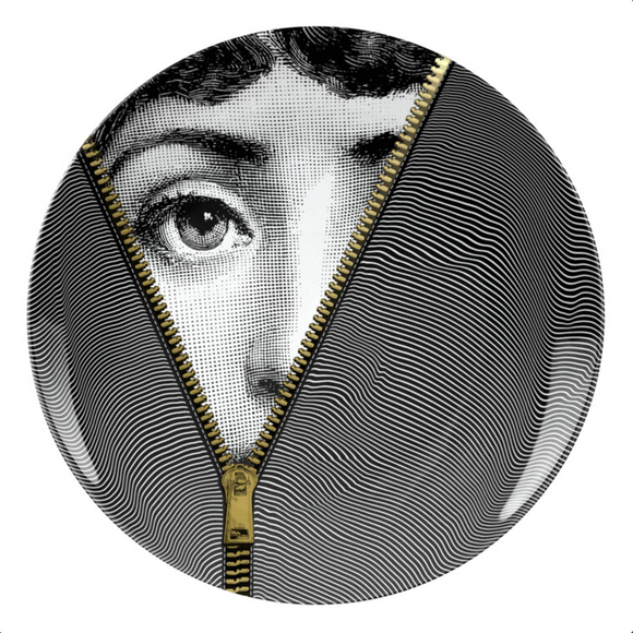 Fornasetti wall plate T&V 401 gold - Milk Concept Boutique
