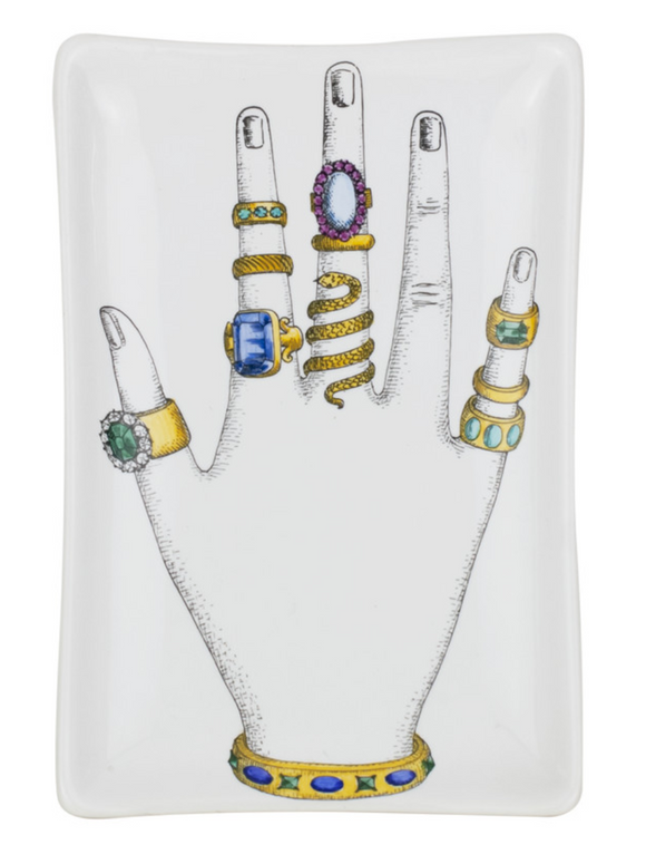 Fornasetti Rectangular Ashtray Mano con anelli colour - Milk Concept Boutique