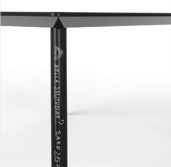 Fornasetti Table 40x60cm Solitario White or Black - Milk Concept Boutique