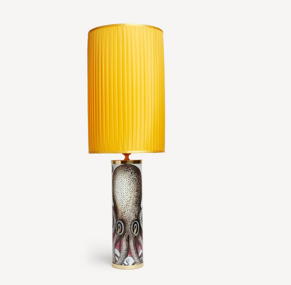 Fornasetti Cylindrical lamp base Octopus colour - Milk Concept Boutique