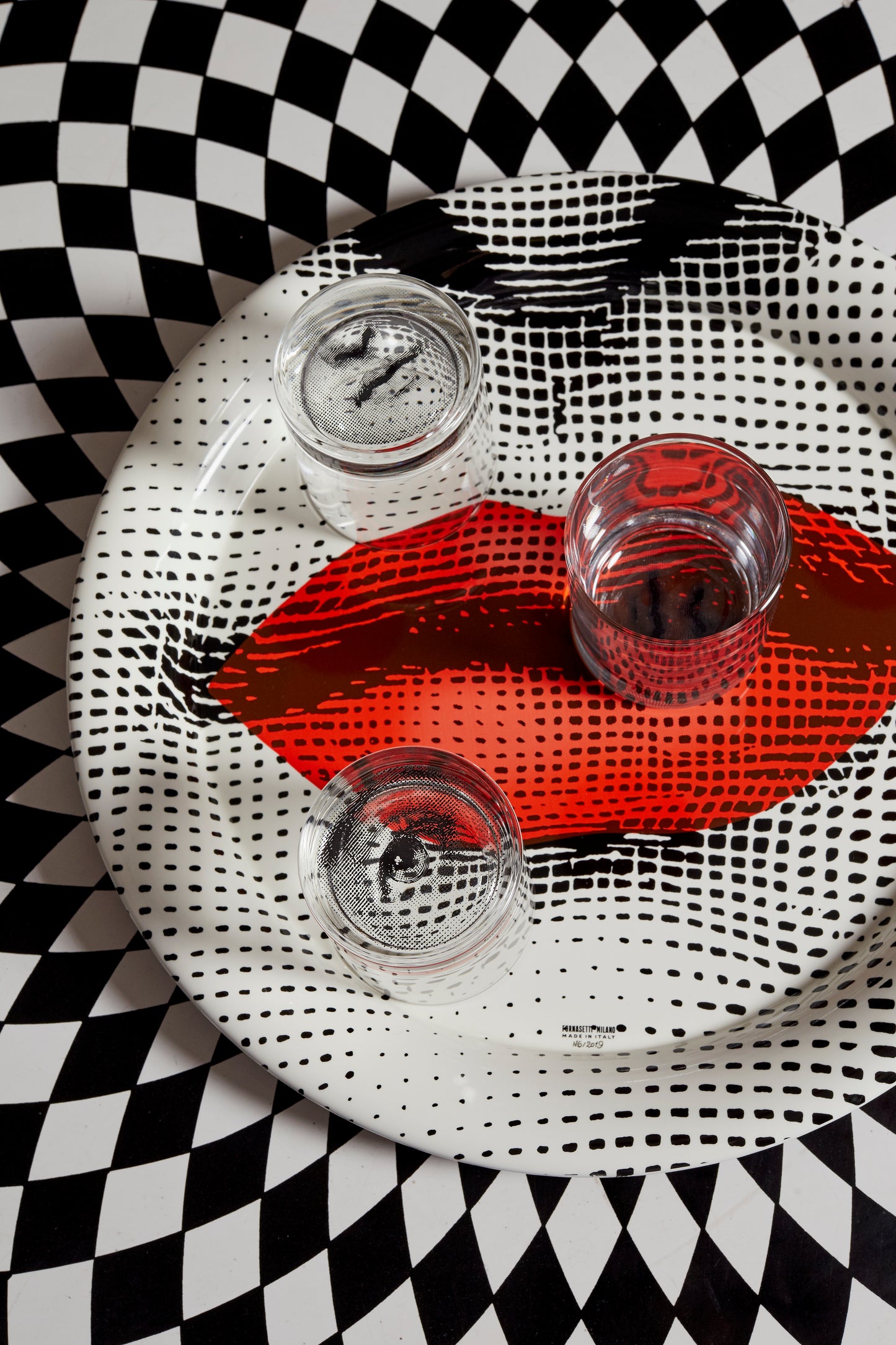 Fornasetti set of 6 glasses Occhio & Bocca - Milk Concept Boutique