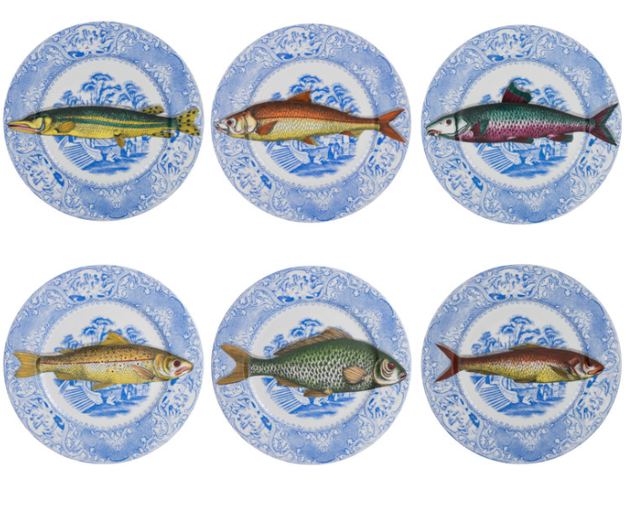 Fornasetti Plate from the set Piscibus n°4 colour - Milk Concept Boutique