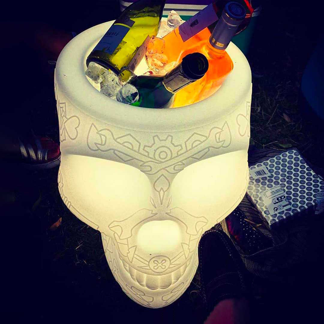 MEXICO Planter and Champagne Cooler Lamp with rechargeable Led by Studio Job - Milk Concept Boutique