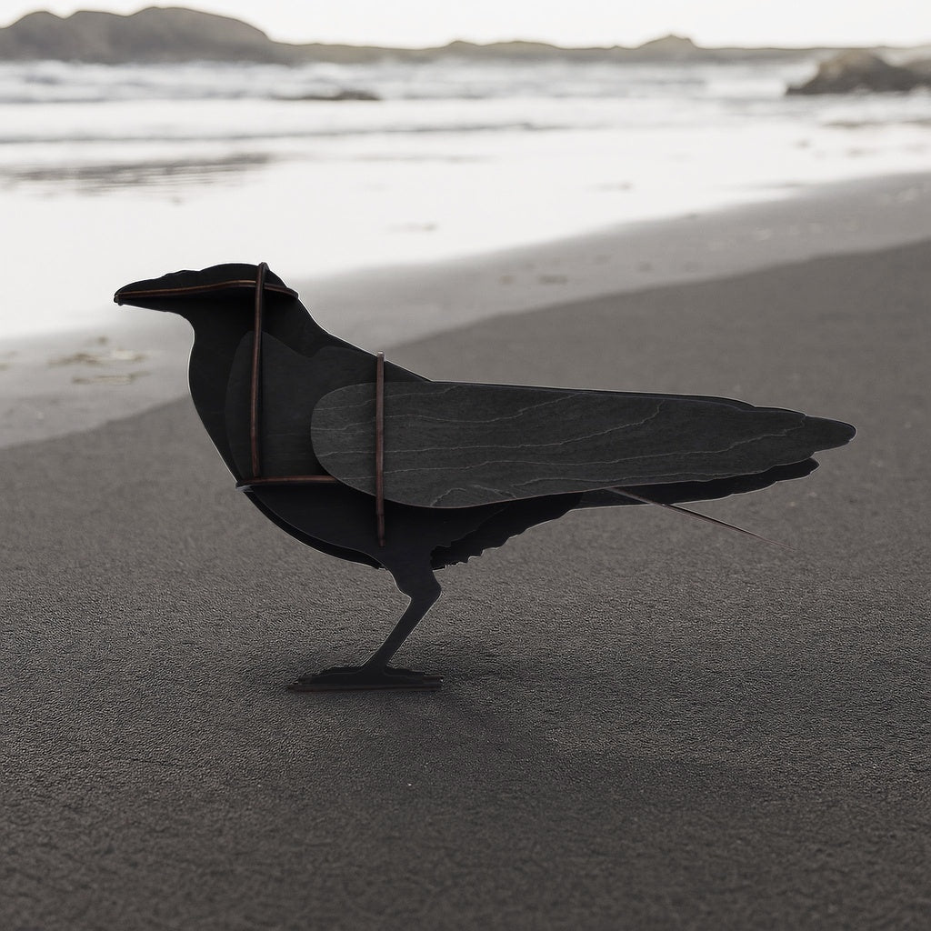 The Great Ravens EDGAR Black Wood by Ibride - Milk Concept Boutique