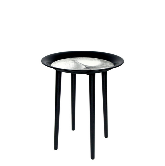 Fornasetti Tray diam.40 Prugne color on black - Milk Concept Boutique