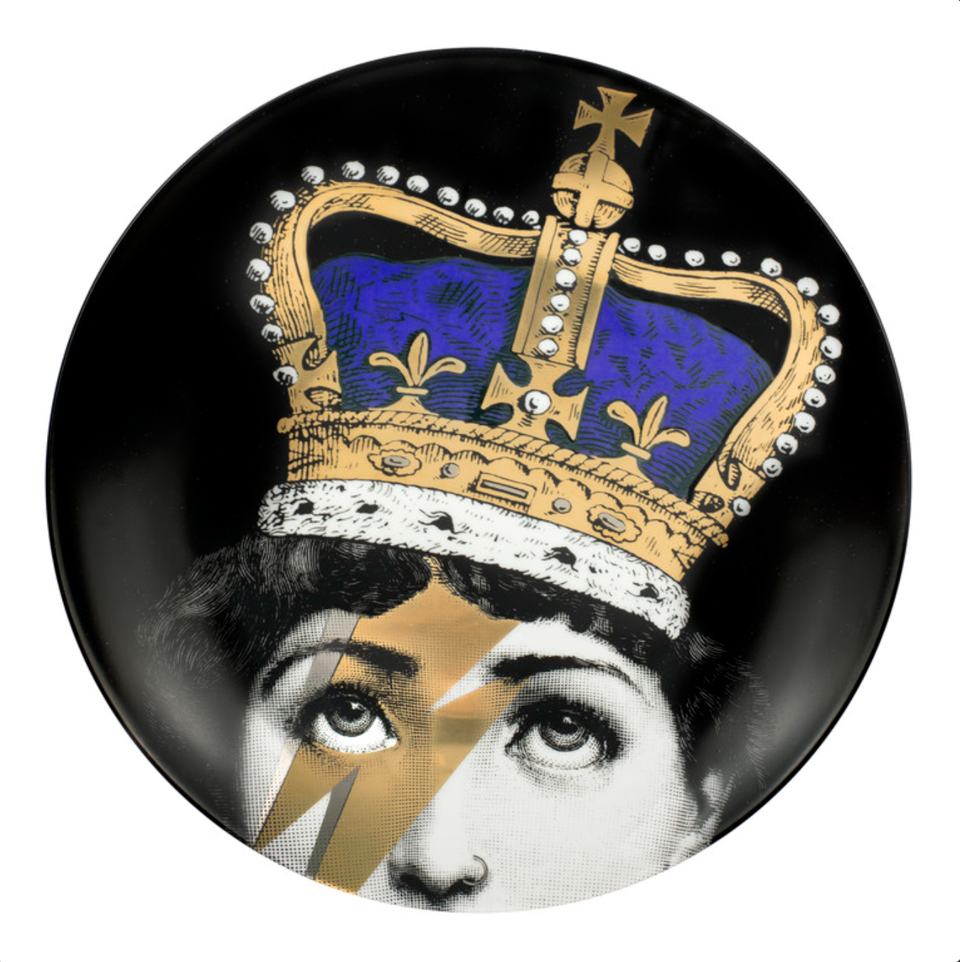 Fornasetti Wall Plate T&V 389 Qeen Lina Gold & Platinum - Milk Concept Boutique