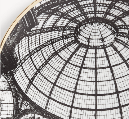 Fornasetti Wall Plate Cupola Galleria di Milano,  black/white/gold - Milk Concept Boutique