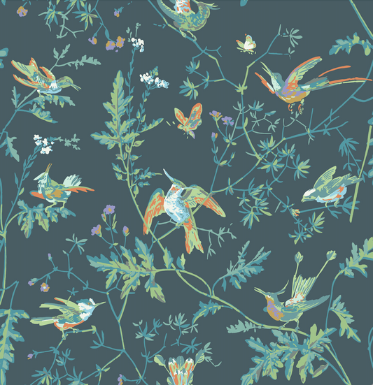 Hummingbirds Wallpaper - Milk Concept Boutique