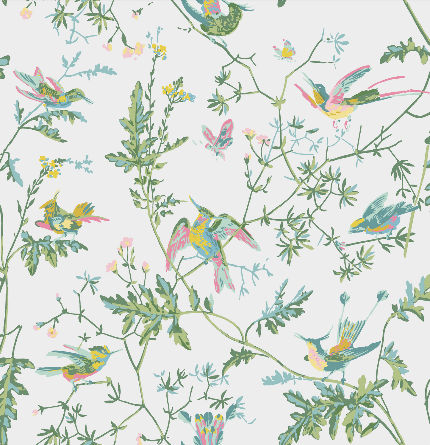 Hummingbirds Wallpaper - Milk Concept Boutique