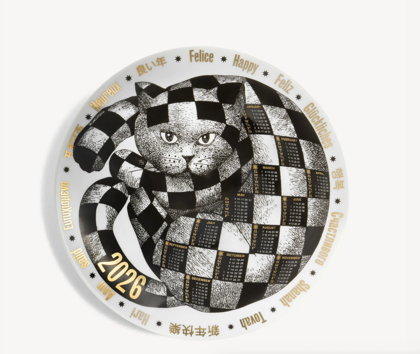 Fornasetti Calendar Wall Plate 2026
