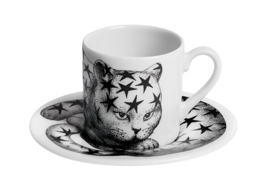 Fornasetti Coffee cup High Fidelity Quadrettato black/white