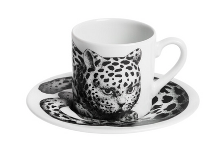 Fornasetti Coffee cup High Fidelity  Stellato black/white