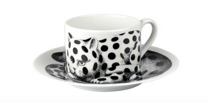 Fornasetti Tea Cup High Fidelity Pois Black & White