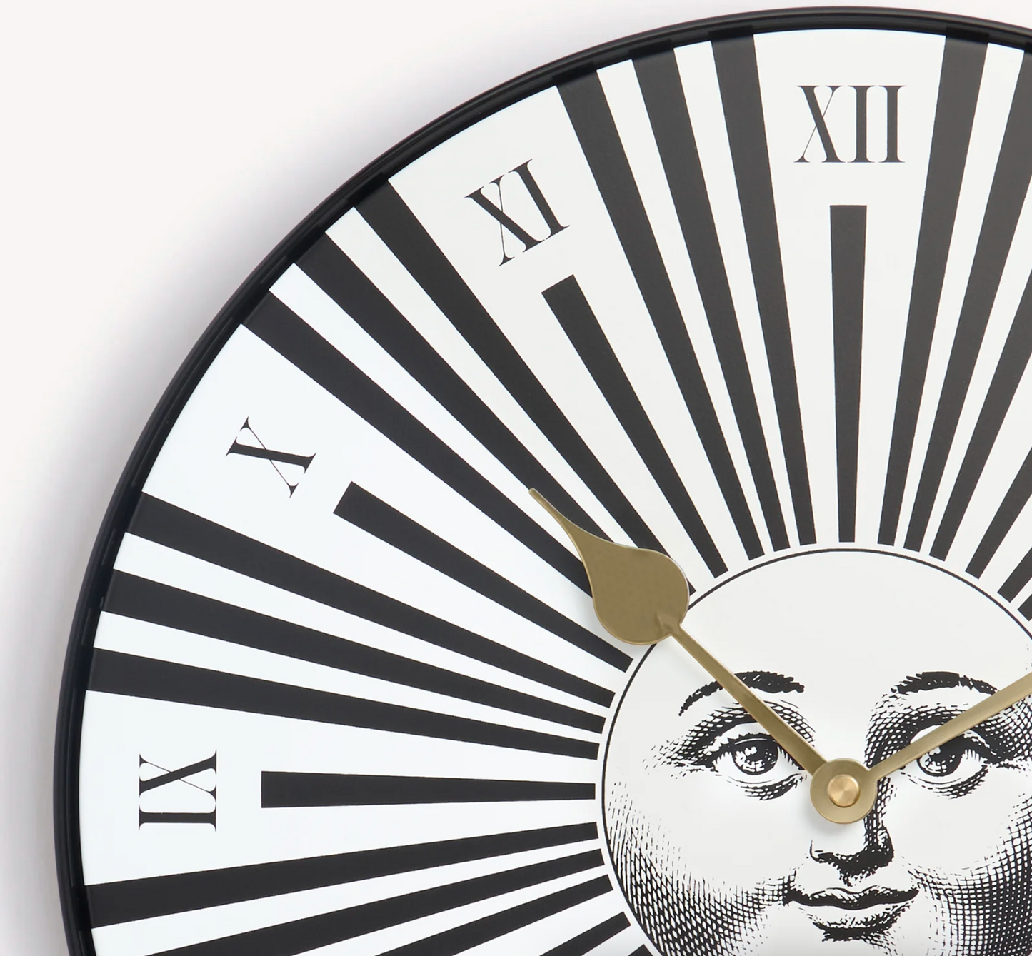Fornasetti wall clock Sole Raggiante black&white - Milk Concept Boutique