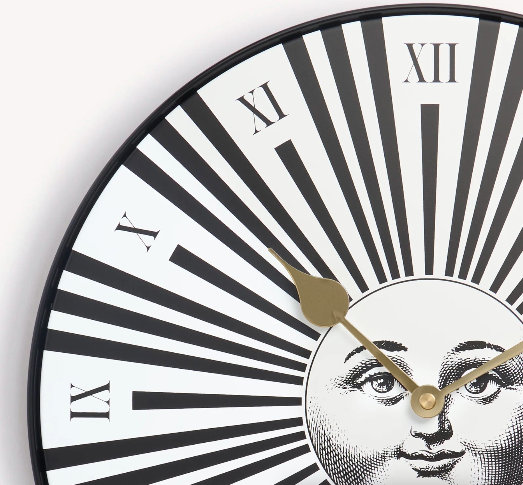 Fornasetti wall clock Sole Raggiante black&white - Milk Concept Boutique