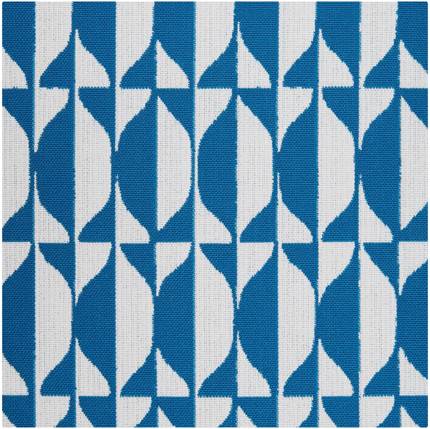 Outdoor Cushion Losanghe for chair Capitellum in Turquoise/White - Milk Concept Boutique