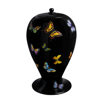 Fornasetti Vase Farfalle colour on black
