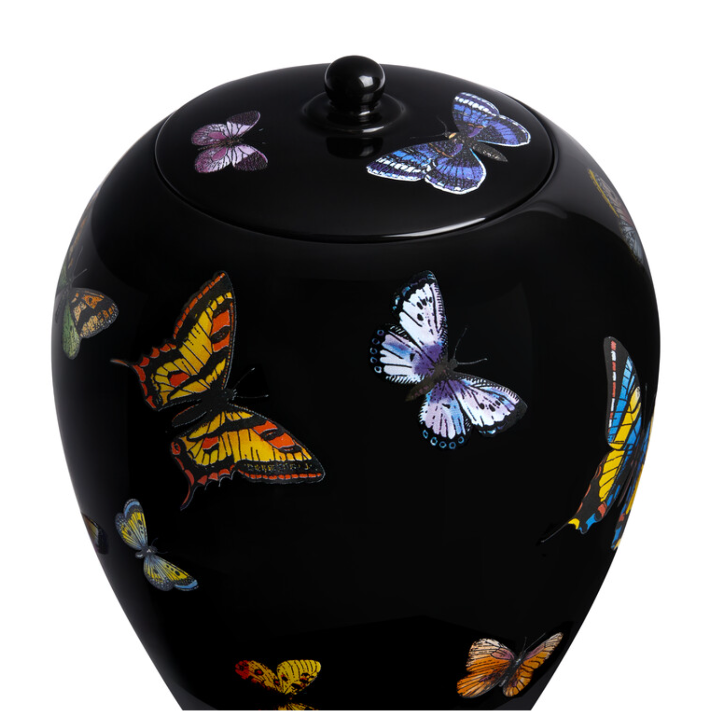 Fornasetti Vase Farfalle colour on black