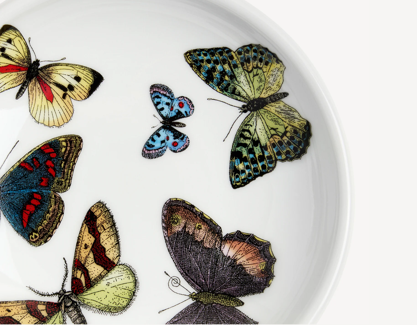 Fornasetti Round ashtray Farfalle multicolour