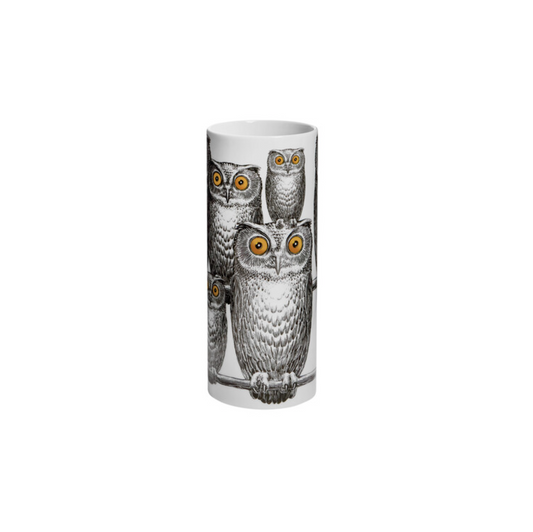 Fornasetti Vase Small Civette black gold white