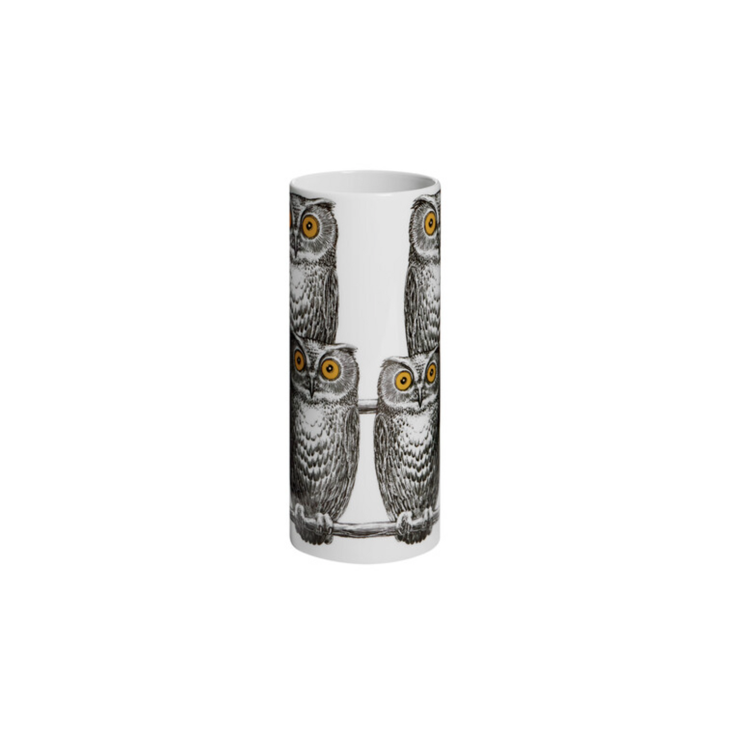 Fornasetti Vase Small Civette black gold white