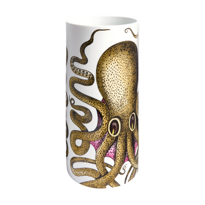 Fornasetti Medium Cylindrical Vase Polipo multicolour