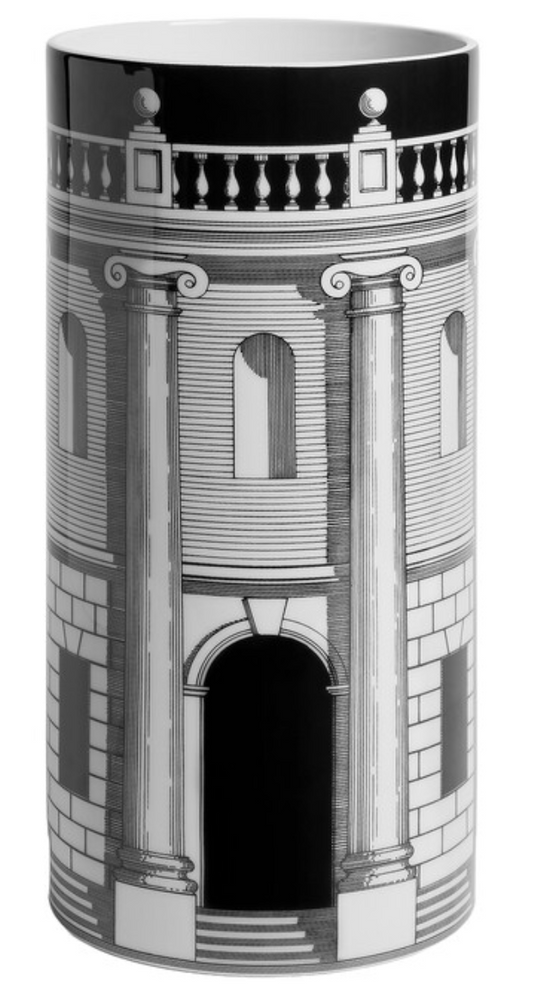 Fornasetti Medium Cylindrical Vase Casa con Colonne