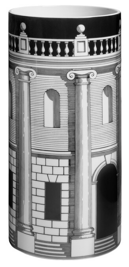 Fornasetti Medium Cylindrical Vase Casa con Colonne