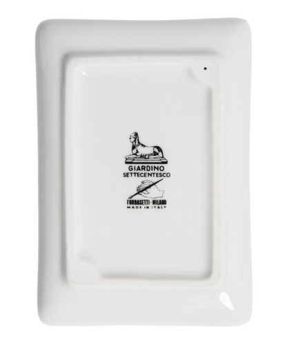 Fornasetti Rectangular Ashtray Giardino Settecentesco Platinum