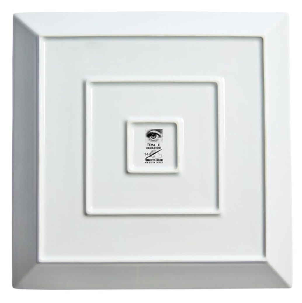 Fornasetti Square Ceramic Serratura / Lock on green Malachite