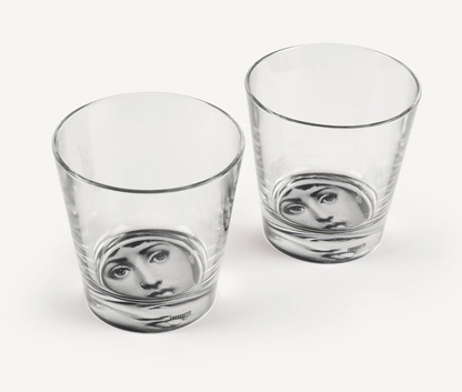 Fornasetti Set 2 Theme and Variations n.130 Glasses in black