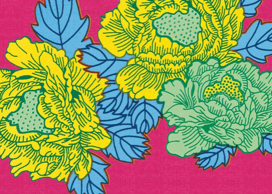 Lisa Corti 'Masonite' round placemat, set of two Kauai Fuxia - Milk Concept Boutique